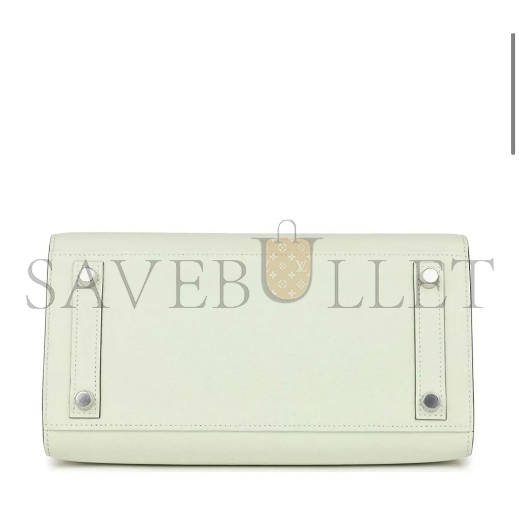 H**mes master birkin 25 swift leather bubble green silver buckle bag h049362ck01 (25*20*13cm)